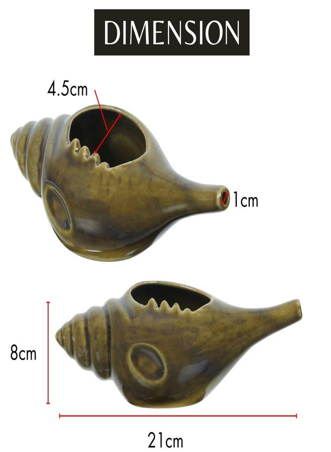 Qimacplus Leak Proof Durable Ceramic Neti Pot Comfortable Grip With 10 Sachet Neti Salt | Microwave and Dishwasher Friendly Natural Treatment for Sinus and Congestion Attractive Designed (Dark Yellow) - Image 5